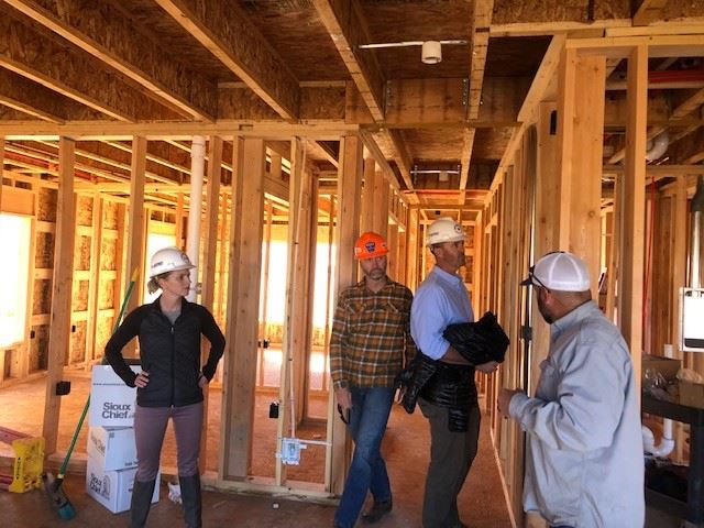 Oct 2020 Photo of Gunnison County Commissioners inside Paintbrush Housing Development